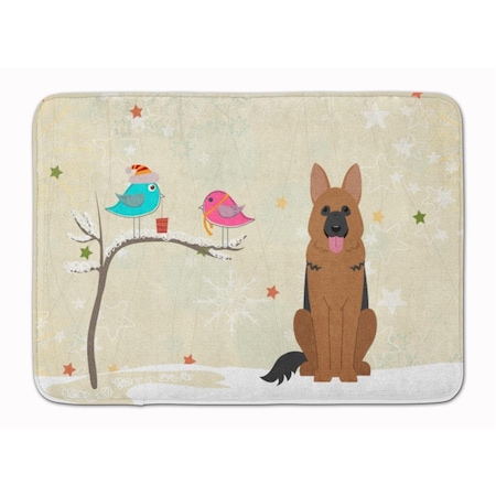 Carolines Treasures Christmas Presents German Shepherd Machine Washable Memory Foam Mat BB2539RUG